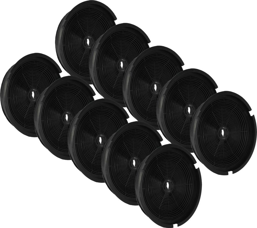 vhbw 10x Aktivkohlefilter Ersatz für Beko 9174220018, 9199001580 für Dunstabzugshaube - 19 cm