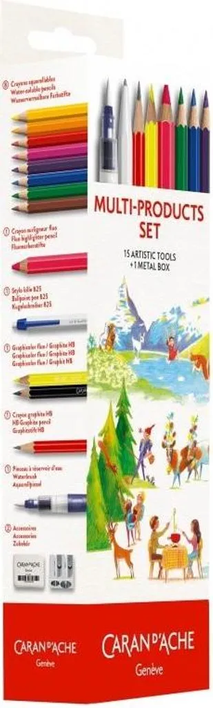 Offerta Set Regalo Astuccio Metallo 16el - Cancelleria Completa