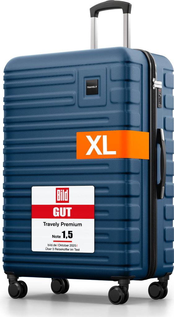 Travely Polycarbonat Koffer Groß 77cm XL - 100L Produktbild 