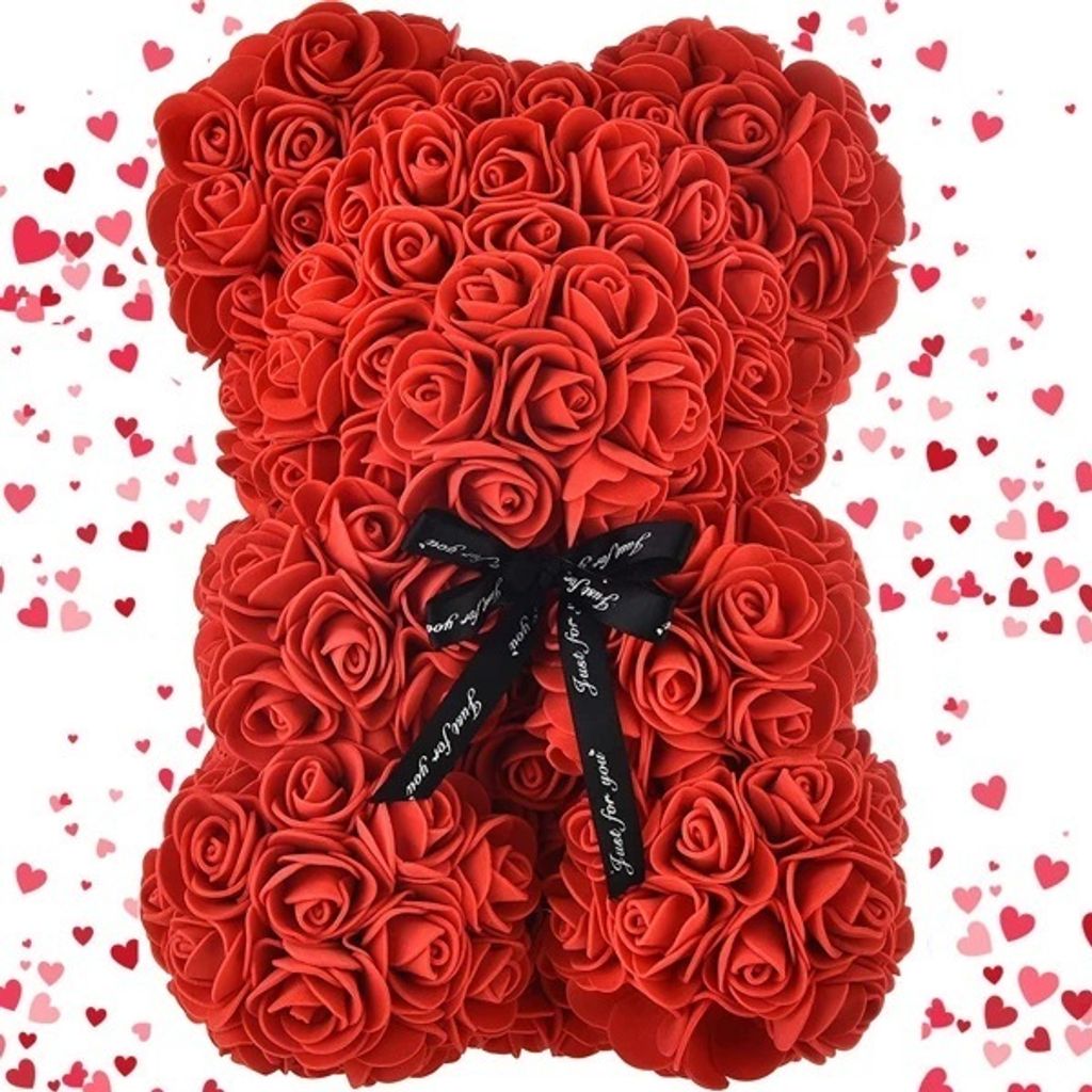 GKA XL Teddybär aus Rosenblüten in Geschenkbox 72 Produktbild 