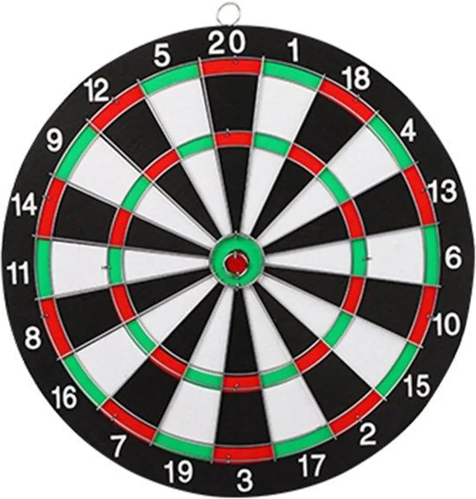 Cible fléchettes réversible 30,5 cm biface haute densité avec accroche