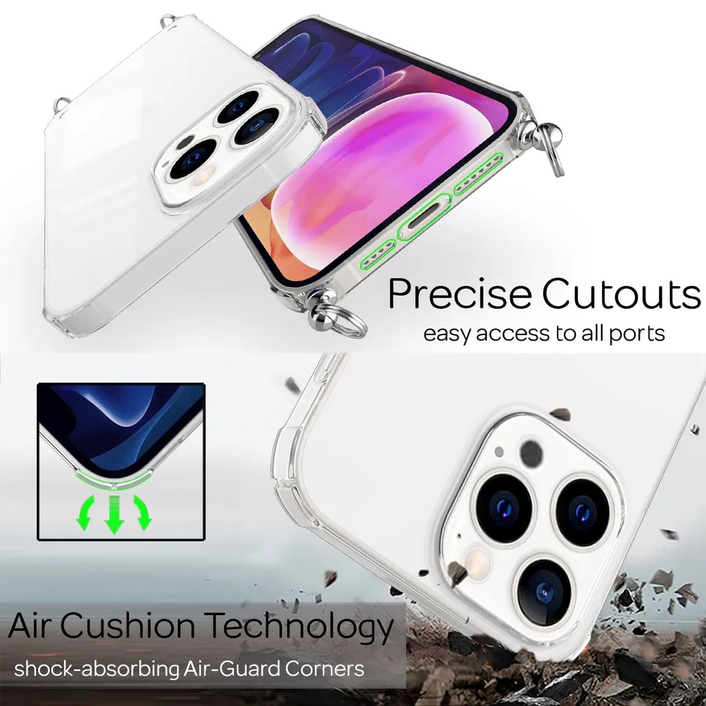 Custodia NALIA con catena per iPhone 13 Pro Max Rosa - 2