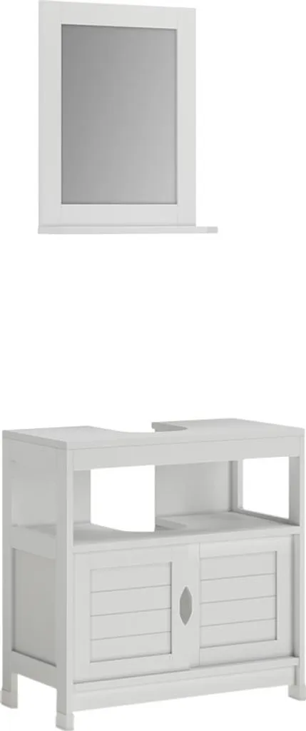 Set Vicco Vilda Bianco 2 Pezzi: Soluzione Bagno Robusta e Pratica