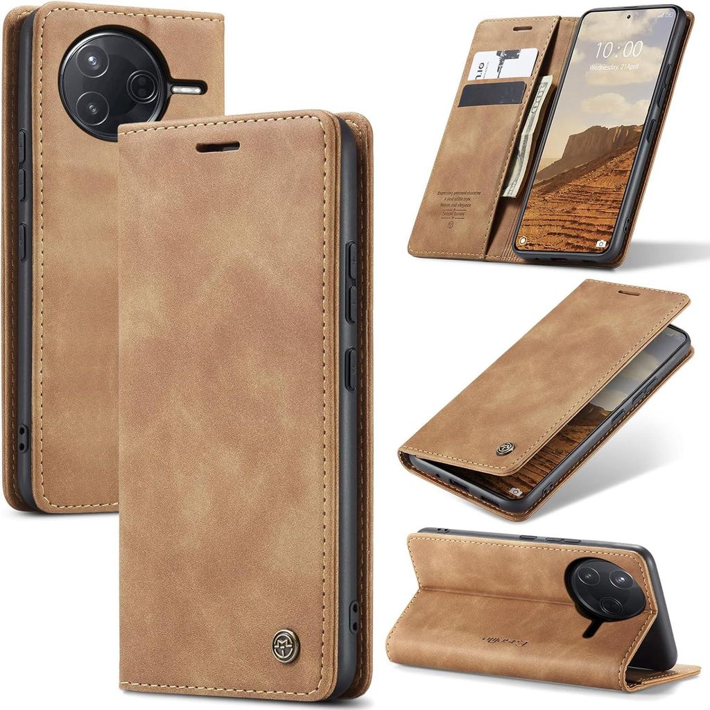 Caseme Handyhülle für Xiaomi Poco F7 Ultra / F7 Pro Hellbraun