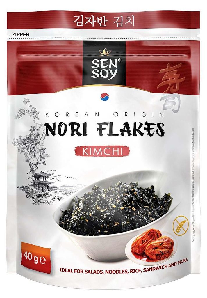 PŁATKI NORI KIMCHI BEZGLUTENOWE 40 g - SEN SOY