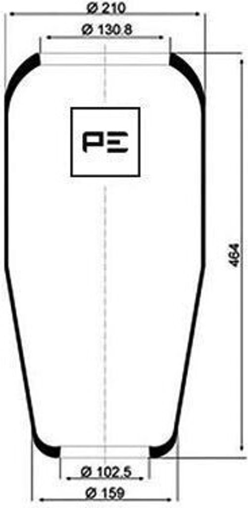PETERS ENNEPETAL Luftfederbalg Federbalg 084.060-70A für MAN E2000 1,479kg