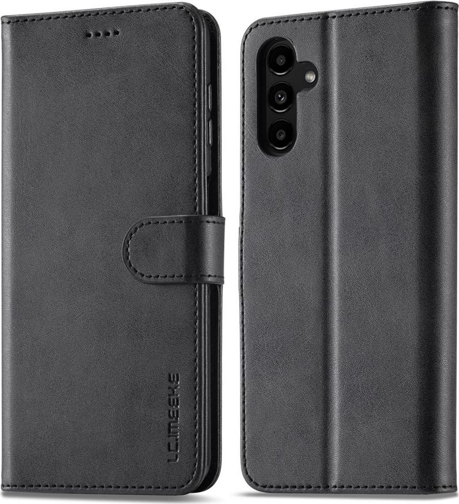 Samsung Galaxy A54 Hülle - LC.IMEEKE Luxus Klapphülle - Schwarz