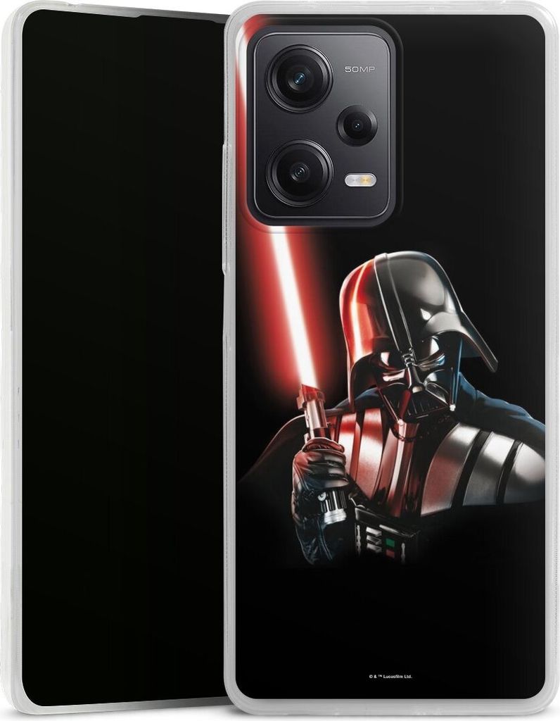 DeinDesign Slim Hülle für Xiaomi Redmi Note 12 Pro 5G Silikon Case Ultra Dünn Handyhülle Darth Vader Fanartikel Star Wars