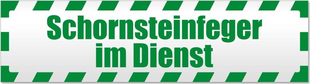 Schornsteinfeger Dienst gestreift Magnetschild Schild magnetisch