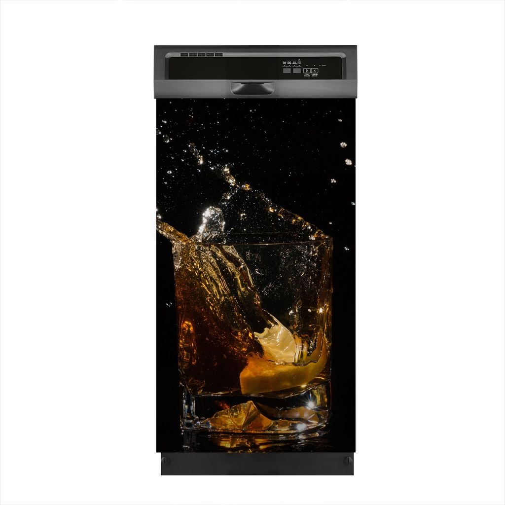 Magnete Dekorative 45x80 cm Küche Magnetmatte Spülmaschine - Whisky Glas