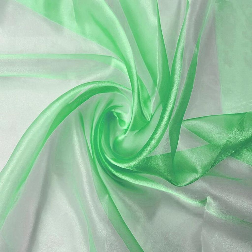 Crystal Organza Stoff Meterware 150 cm Breite, Grün Produktbild 