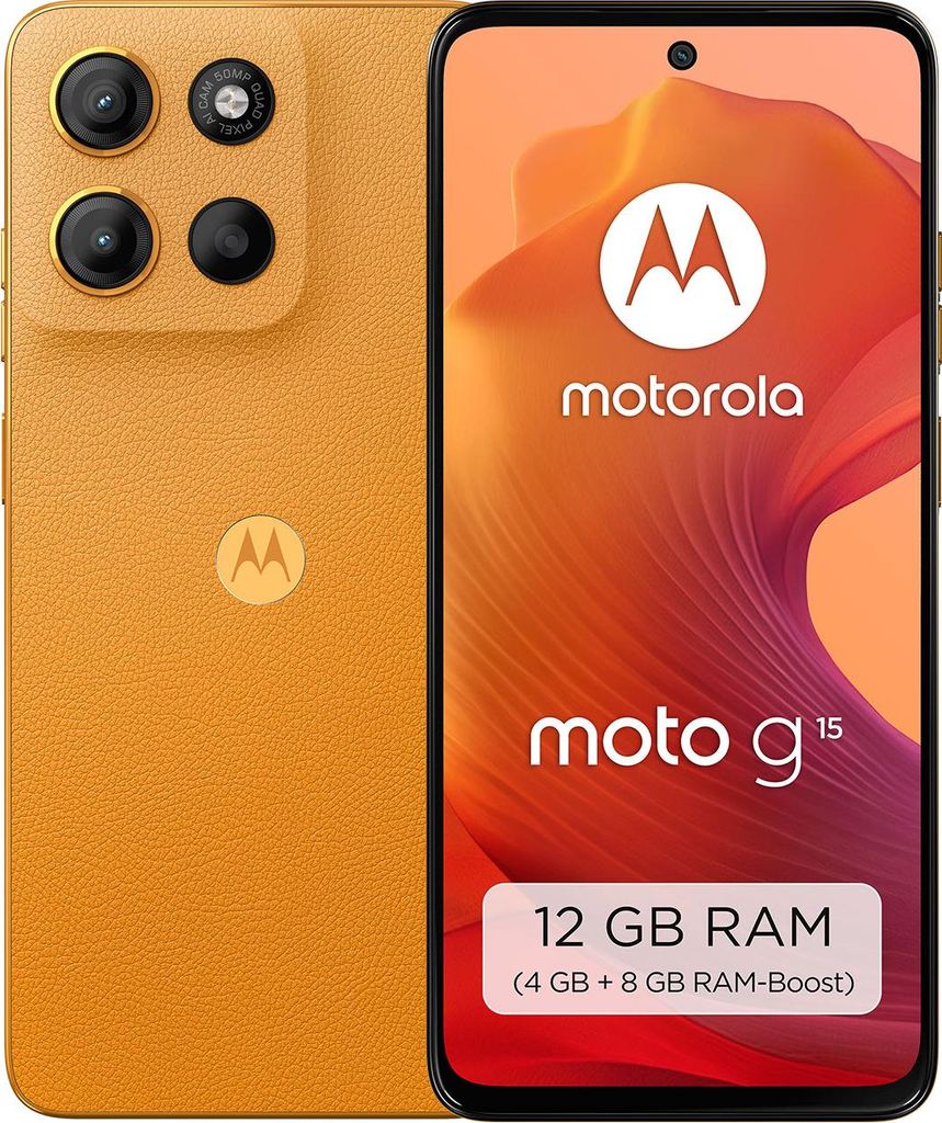 Motorola Mobility moto G15 4-128 GB sunrise orange Produktbild 