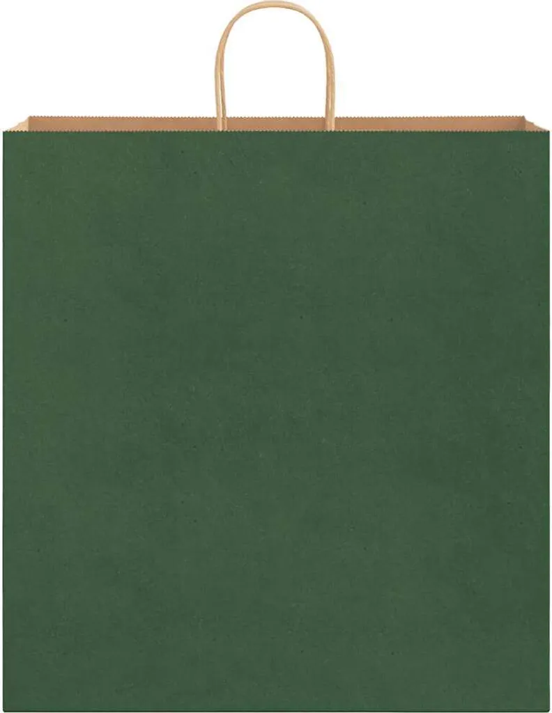 Favuit Sacchetti di carta con manico, 6 sacchetti regalo, 31 x 42 x 13 cm, con manico in corda, per shopping, matrimoni, imballaggi, compleanni, Natale, nero (grande