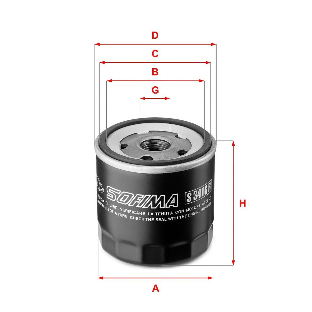 Ölfilter SOFIMA S 3416 R Anschraubfilter für FORD Fiesta Mk4 Schrägheck (JAS, JBS) KA (RB) Escort VI Cabrio (ALL) Escort VI Schrägheck (GAL, AA...