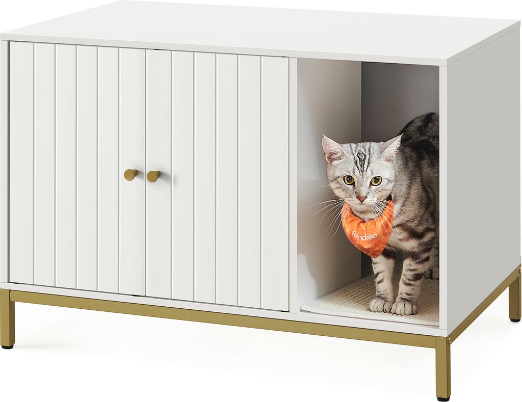 Feandrea Katzenklo-Schrank, Katzentoilette, mit Kratzmatte, Produktbild 3