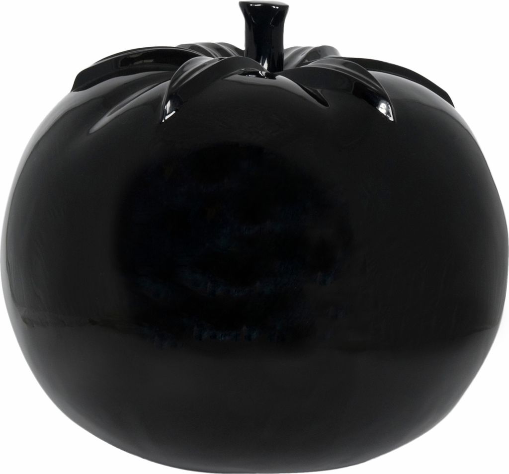 Deko-Tomate in Schwarz aus robustem Fiberglas, Größe XS - E2228-S1-B