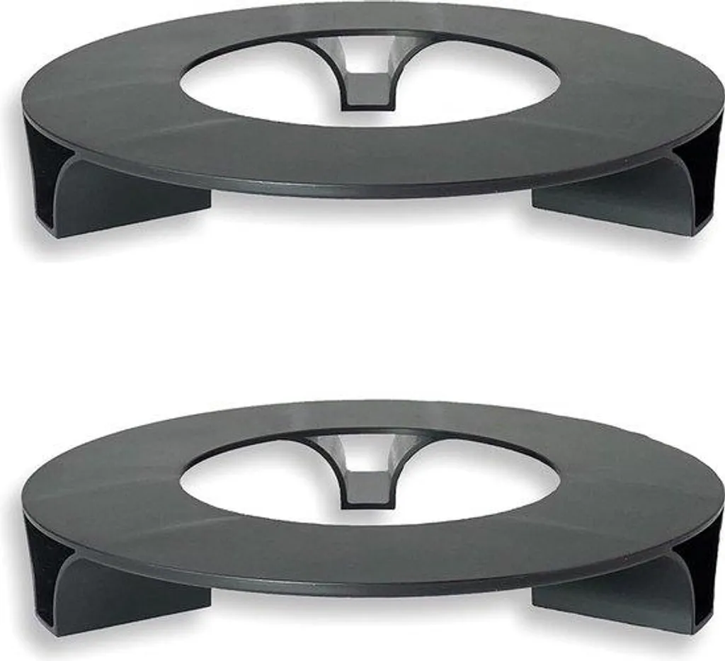 Soucoupe pour pot de jardin ronde en plastique recyclé noir lot de 2