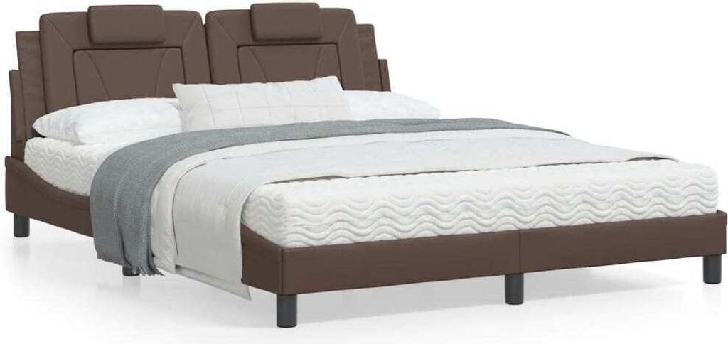 Maison Exclusive - Bettgestell "Viana" ohne Matratze Braun 160x200 cm Kunstleder