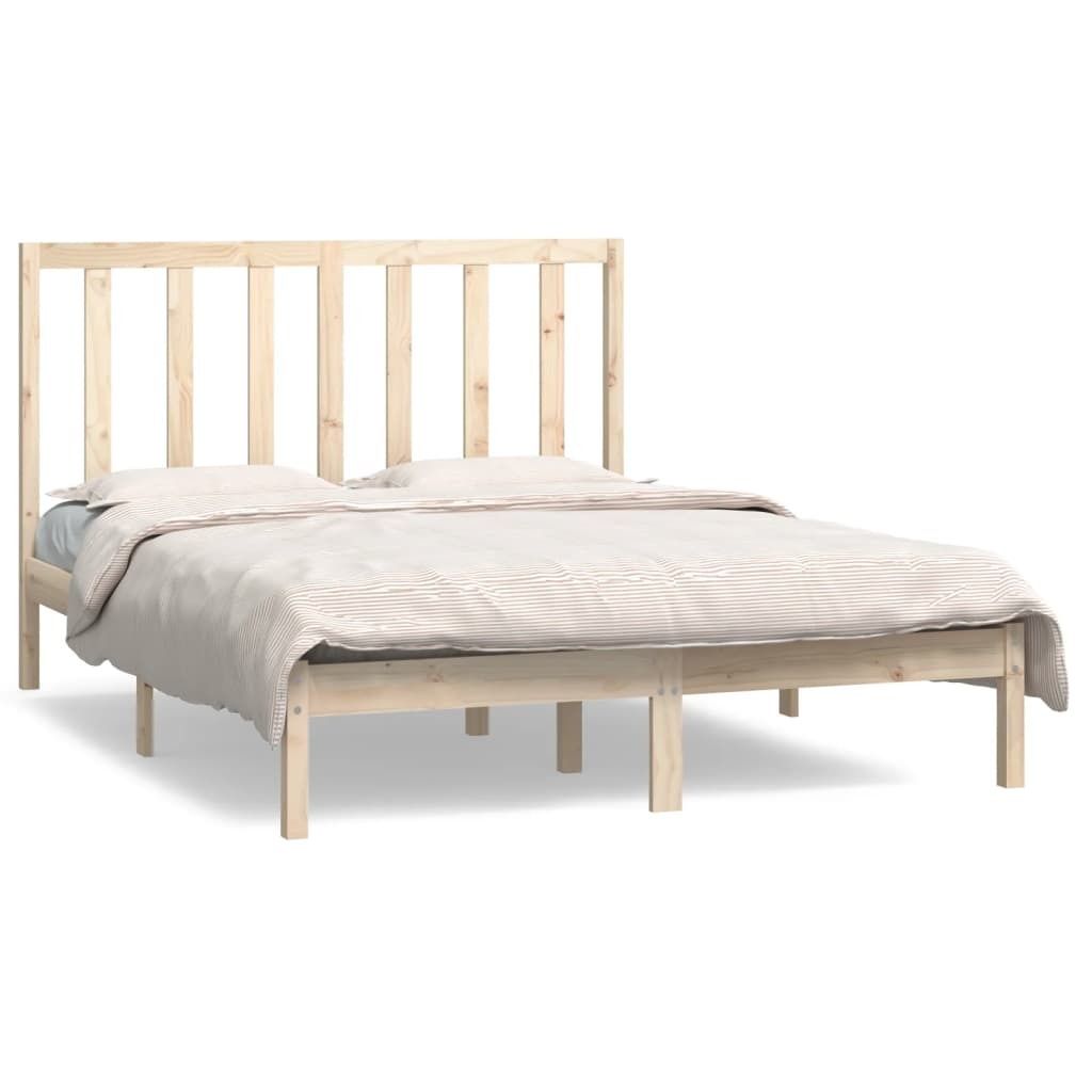 Massivholzbett ohne Matratze 135x190 cm Kiefernholz