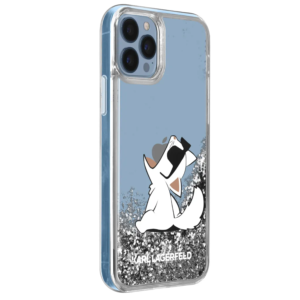 Karl Lagerfeld KLHCP13XGCFS Cover iPhone 13 Pro Max Glitter Argento - 12