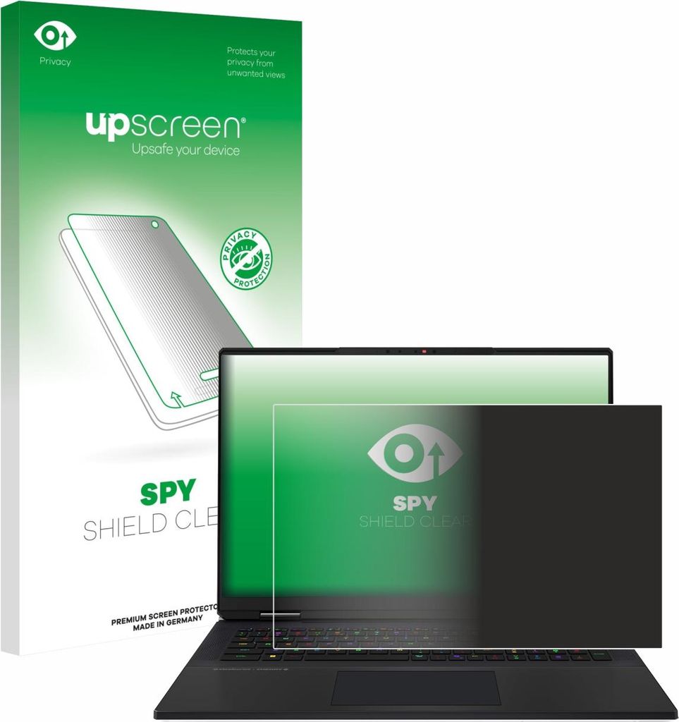 Für MSI Titan 18 HX AI 2025 Sichtschutzfolie Schutzfolie upscreen Anti-Spy Privacy Sichtschutz Blickschutz Display Schutz Folie Blaulichtfilter