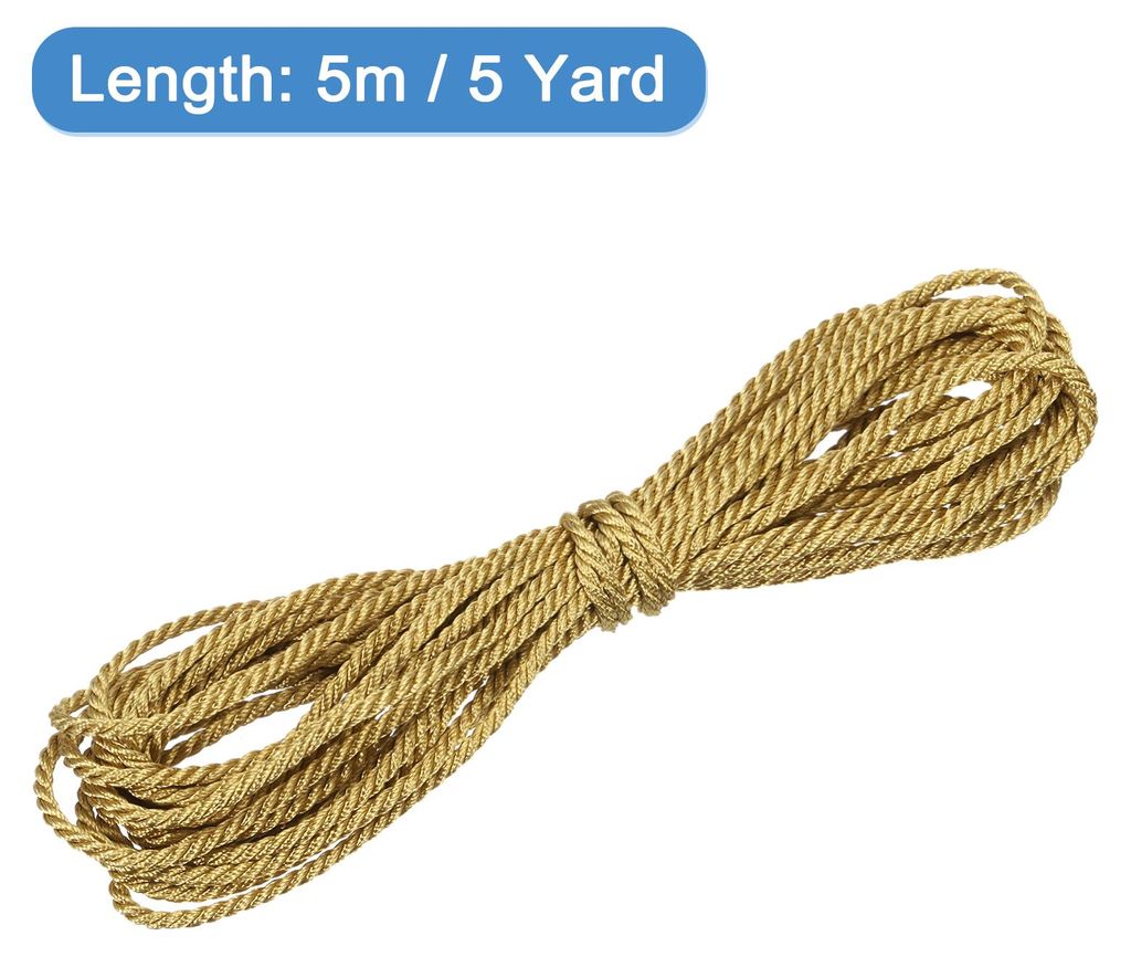 Packschnur Kordelband, 2.5mm x 5m 3 Str?nge Polypropylen Geflochtenes Seil Schnur fš¹r Handwerk Geschenktš¹te Vorhang Rope Weihnachtsdekoration...