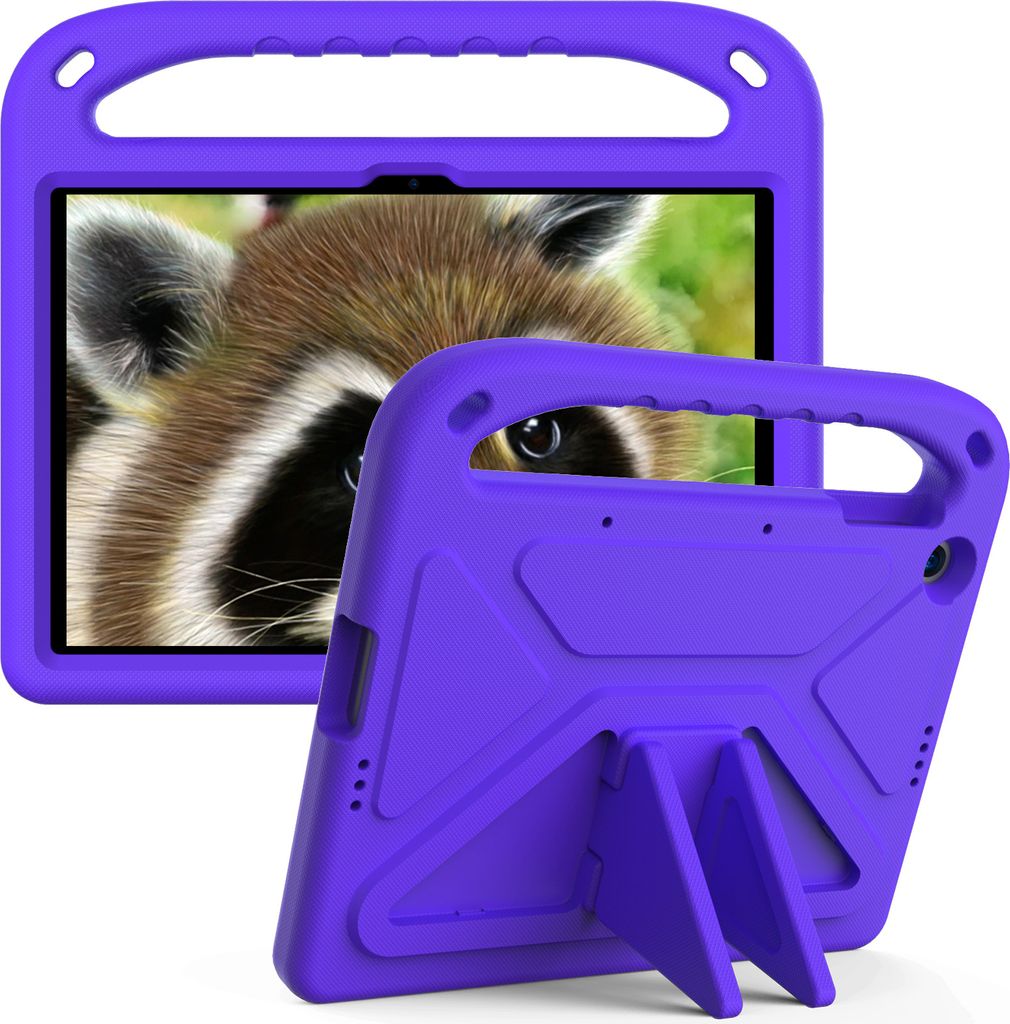 Hülle für Honor Pad X8 10,1 Zoll, Leichte Stoßfeste Eva Kinder Schutzhülle mit Griff und Faltbarem Ständer Lila