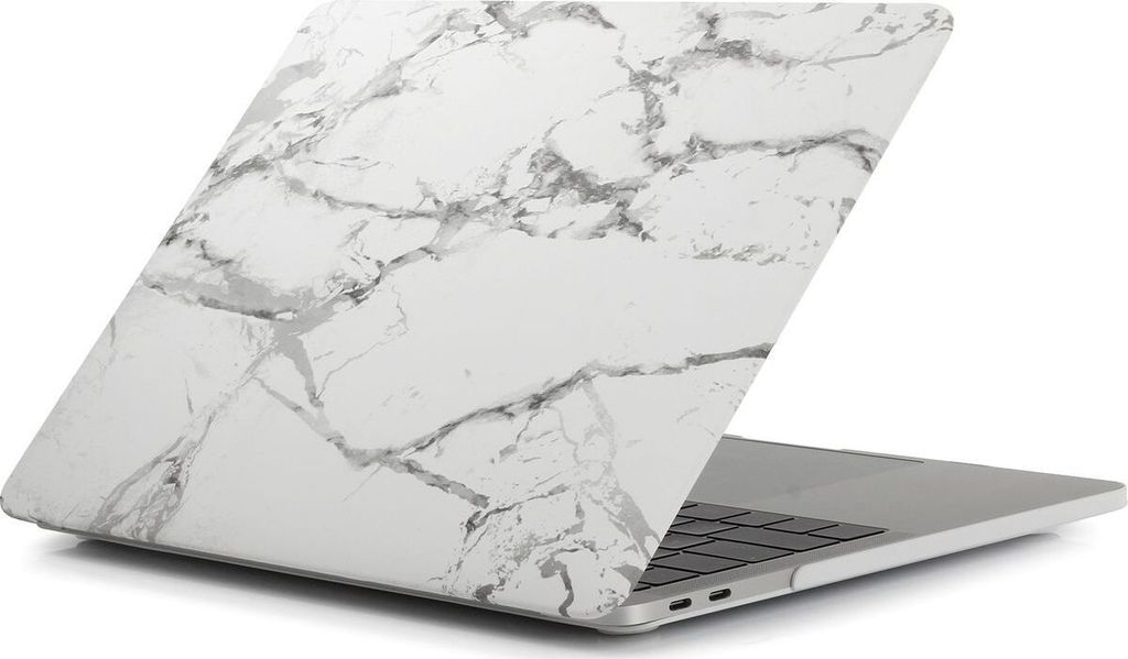 Mobigear Marble MacBook Pro 16 Zoll (2021-2026) Hardcase Hülle MacBook Case - Weiß - Model A2485 / A2780 / A2991 / A3186 / A3428 / A3429