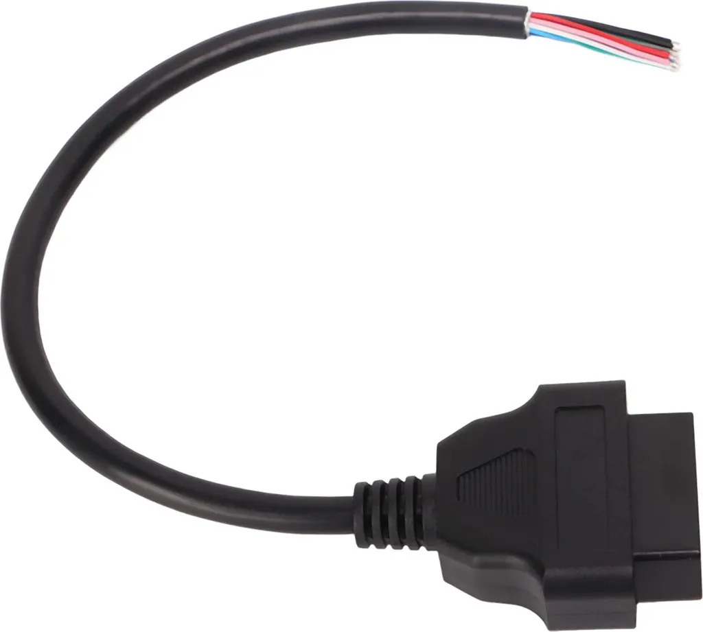 Offerta 3x Adattatore OBD2 16 Pin Maschio Prolunga 30cm Fili Nudi Colorati