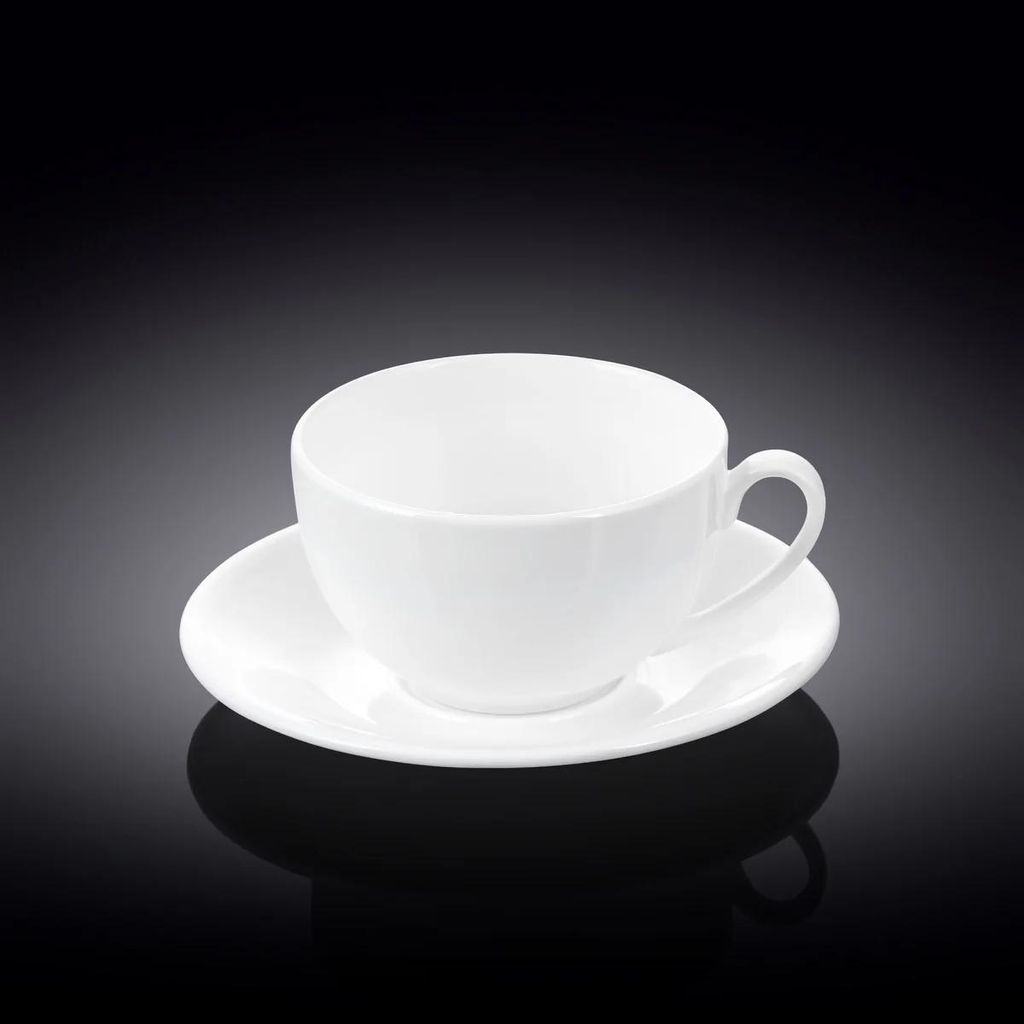 Tasses à thé Wilmax avec soucoupes, lot de 6, 250 ml Image du produit 