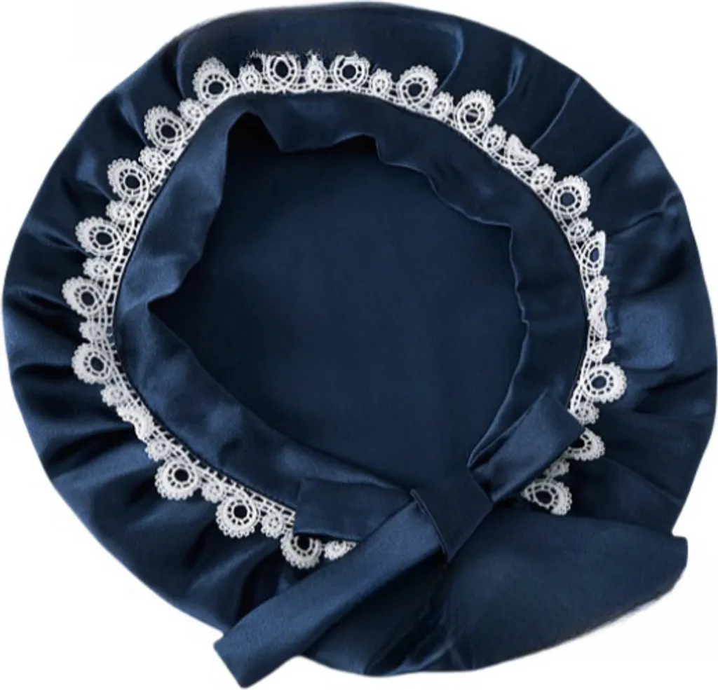 Bonnet de nuit en soie naturelle réglable pour protéger les cheveux