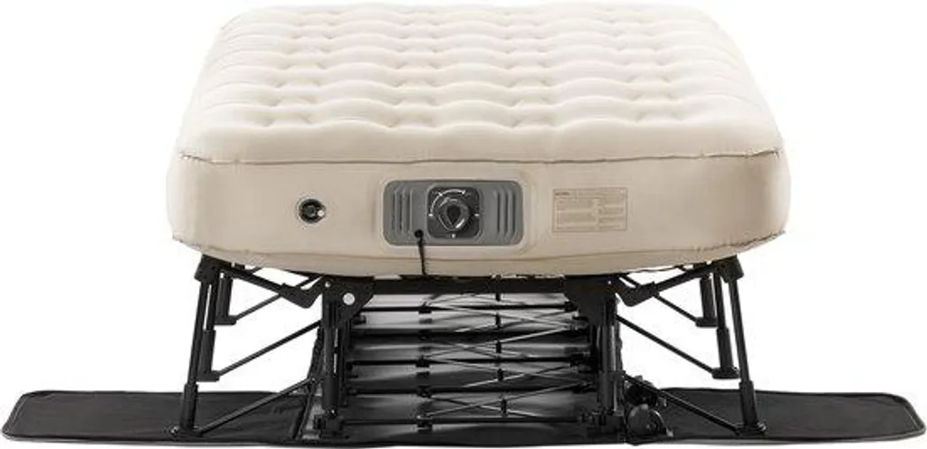 Lit de camp avec cadre et matelas gonflable une place 136 kg max