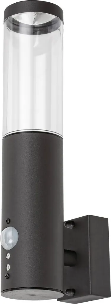 Lampada Da Parete Per Esterni Focus - Applique In Metallo Grigio Scuro Con Effetto Up & Down, Attacco GU10, IP44