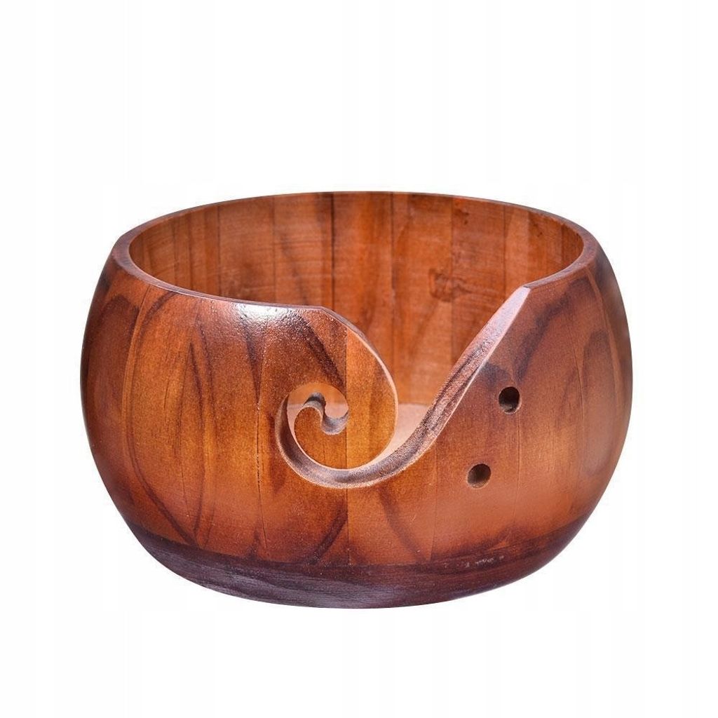 DŘEVĚNÁ MÍČE na háčkování Tmavá 15x8cm Obrázek produktu 