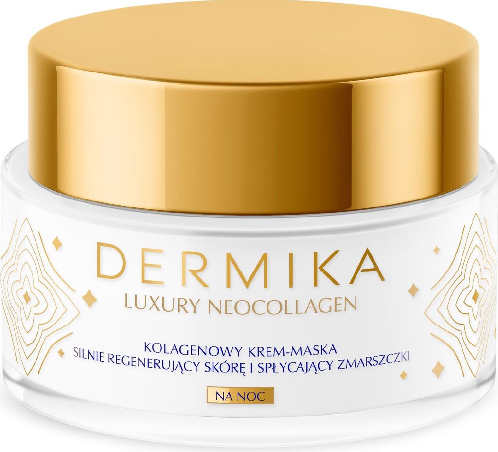 Dermika Luxury Neocollagen Collagen Creme-Maske, regeneriert die Haut intensiv und reduziert Falten über Nacht, 50 ml