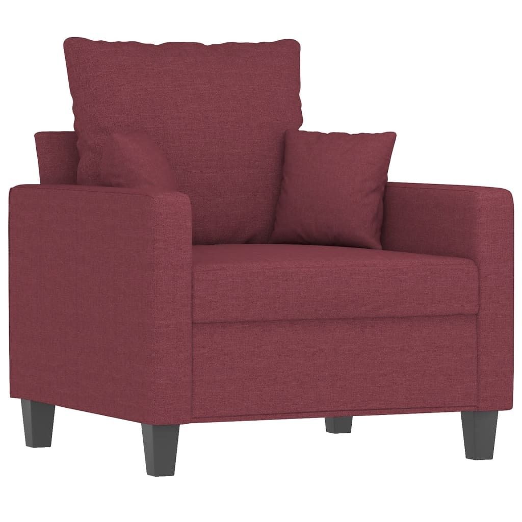 Sessel Weinrot Stoff 78 x 77 x 80 cm (B x T x H) Sitzbreite 60 cm