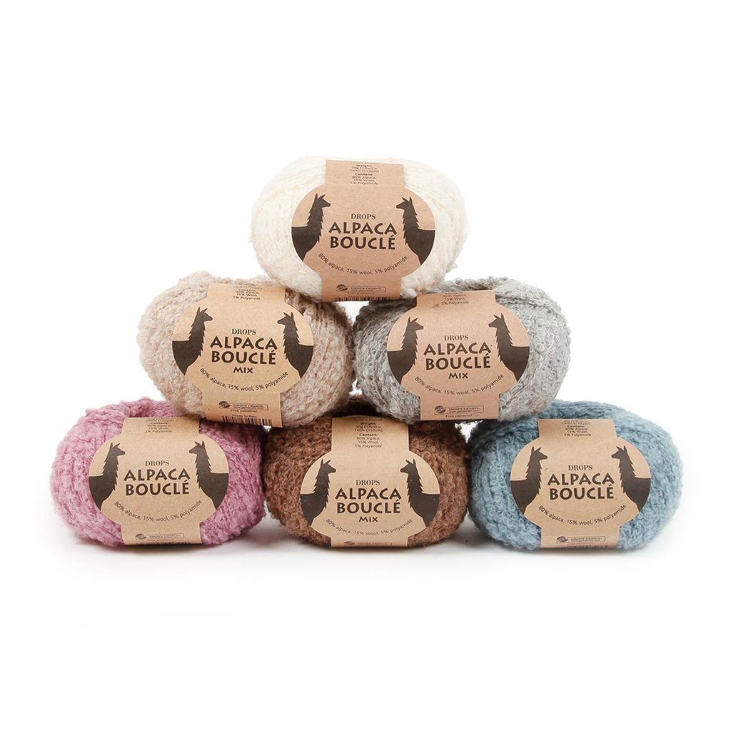 Drops Alpaca Bouclé (50g/140m) 8903 schwarz Produktbild 