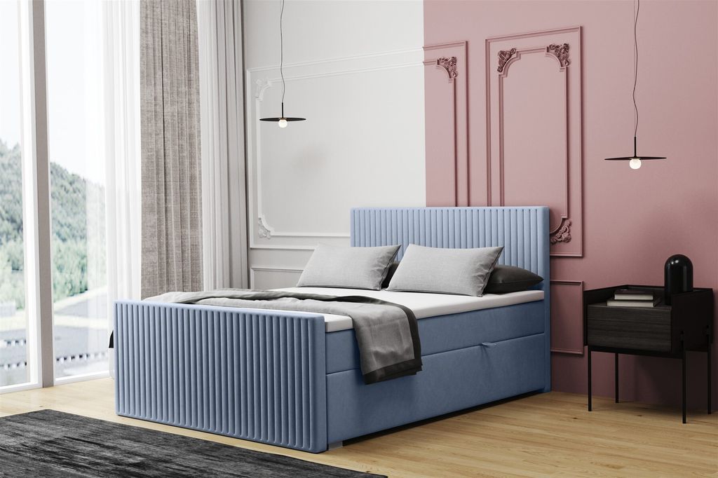 Boxspringbett Schlafzimmerbett MONTY 180x200cm in div. Farbvarianten