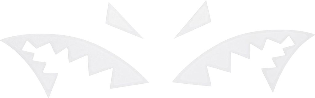 Reflektierender Stoßstangenaufkleber Reflektierendes weißes Quadrat Haifischmaul Reflektierender Autoaufkleber Personalisierte Dekoration Fahrzeu...