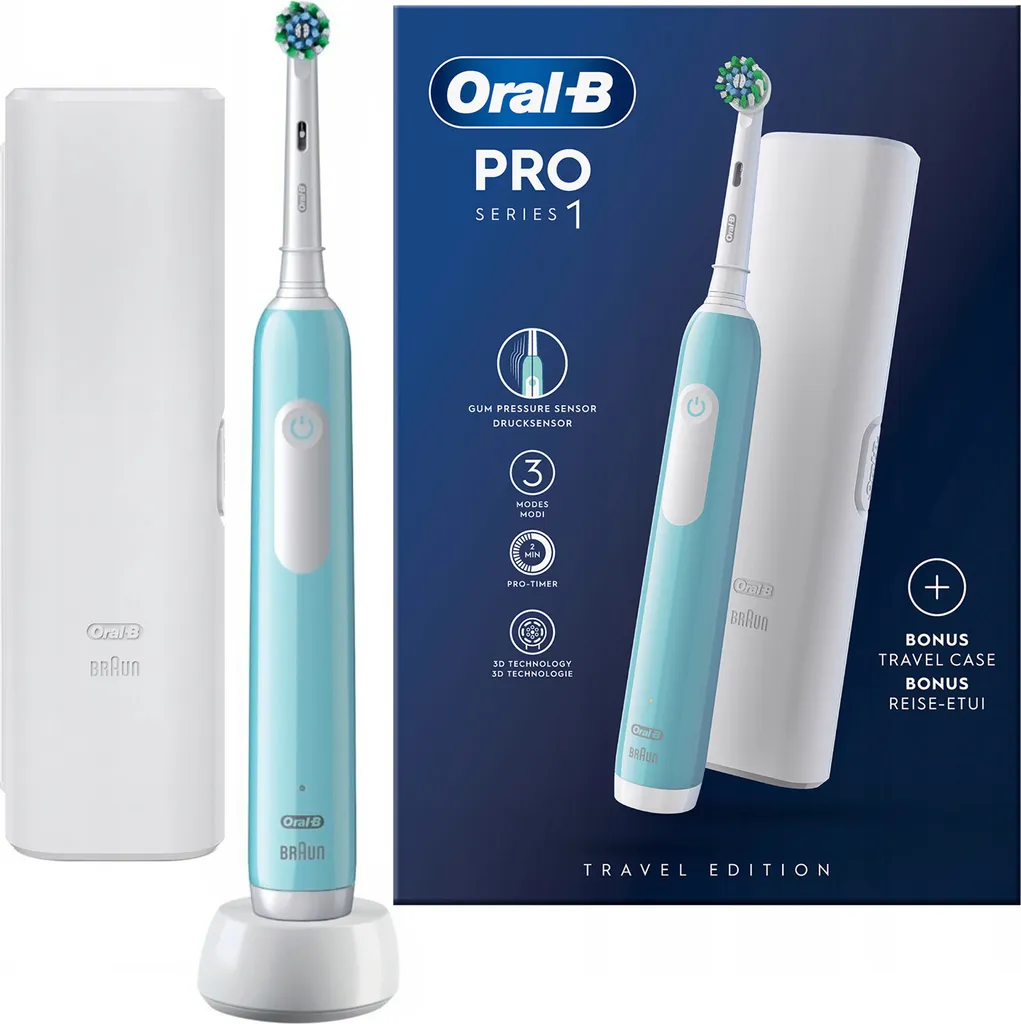 Brosse à Dents Électrique Oral-B Pro 1 Turquoise : Soin Gencives Sensibles