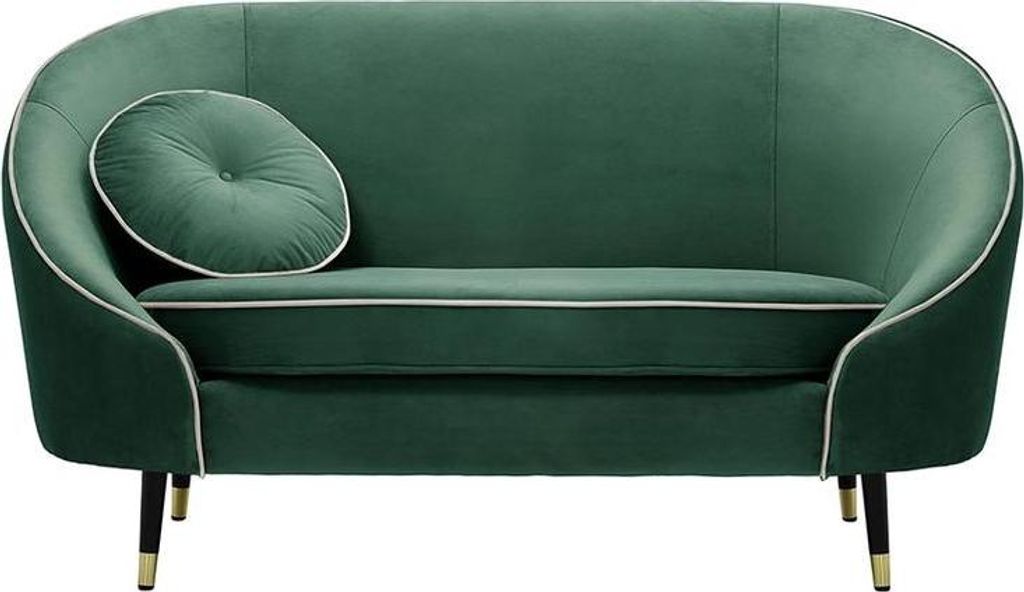 Zweisitzer-Sofa Kooper-Velluto 12-Contrast piping-brass