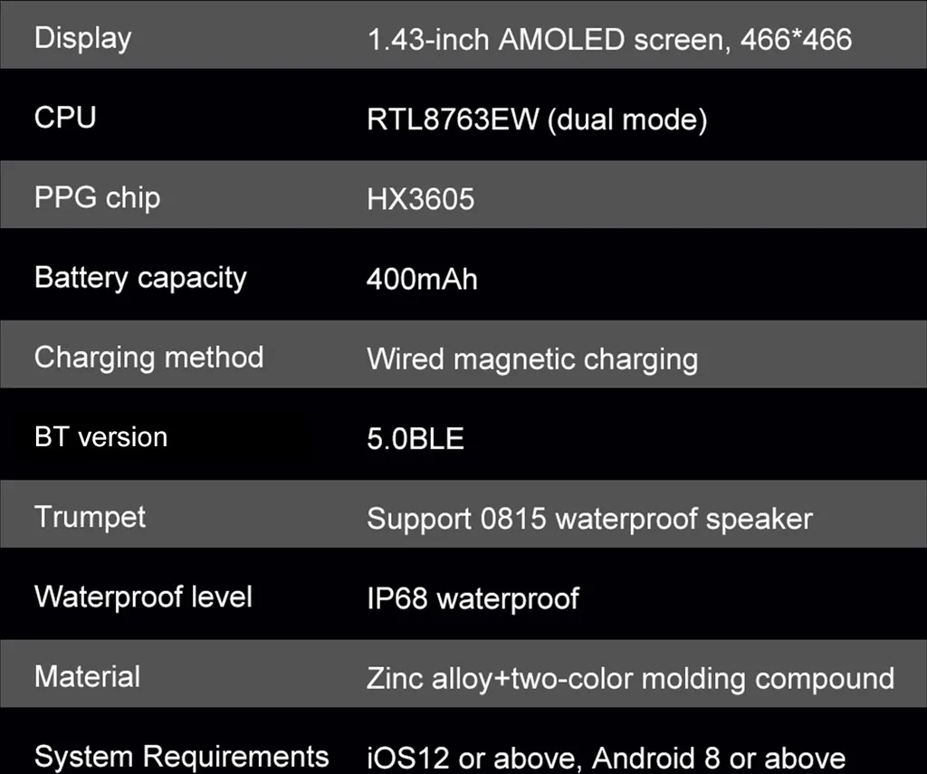 Montre connectée DM50 écran AMOLED et appels Bluetooth mains libres - 19