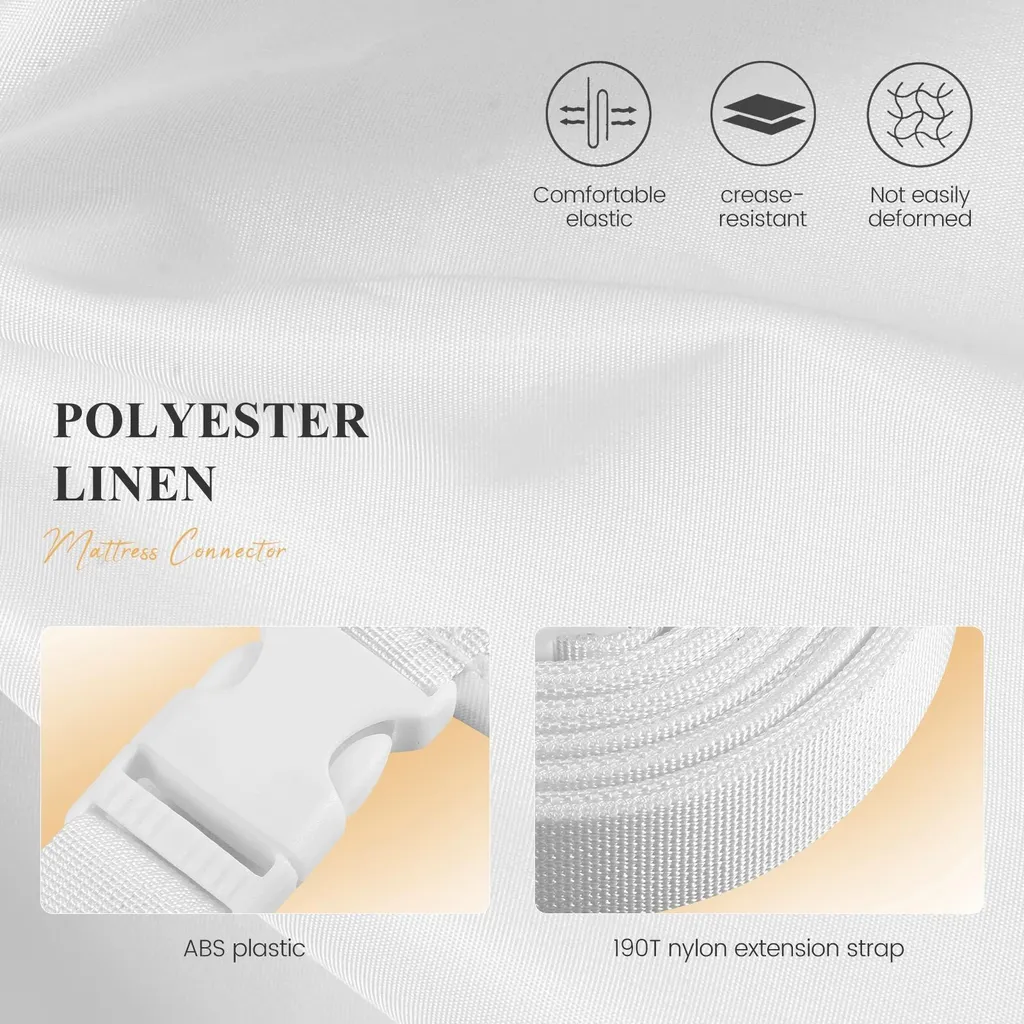 Connettore Materassi Singoli 230cm | Kit Unisci Materassi Antiscivolo - 3