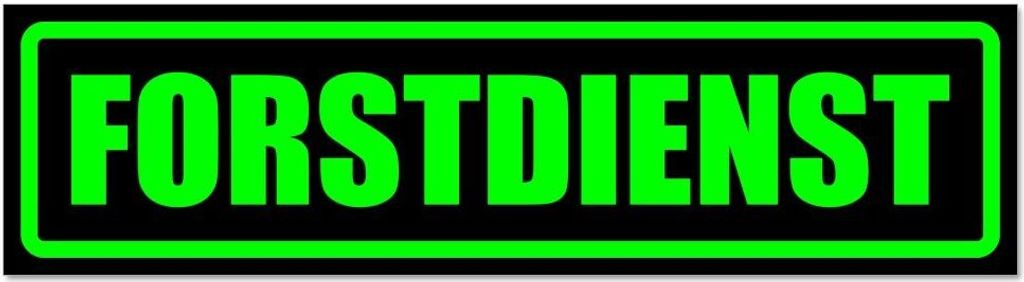 Kiwistar - Autoaufkleber - Grün - Schwarz - 60 x 16 cm - Forstdienst - Hinweis Aufkleber Sticker für Auto, Kfz, Fahrrad, PKW, LKW