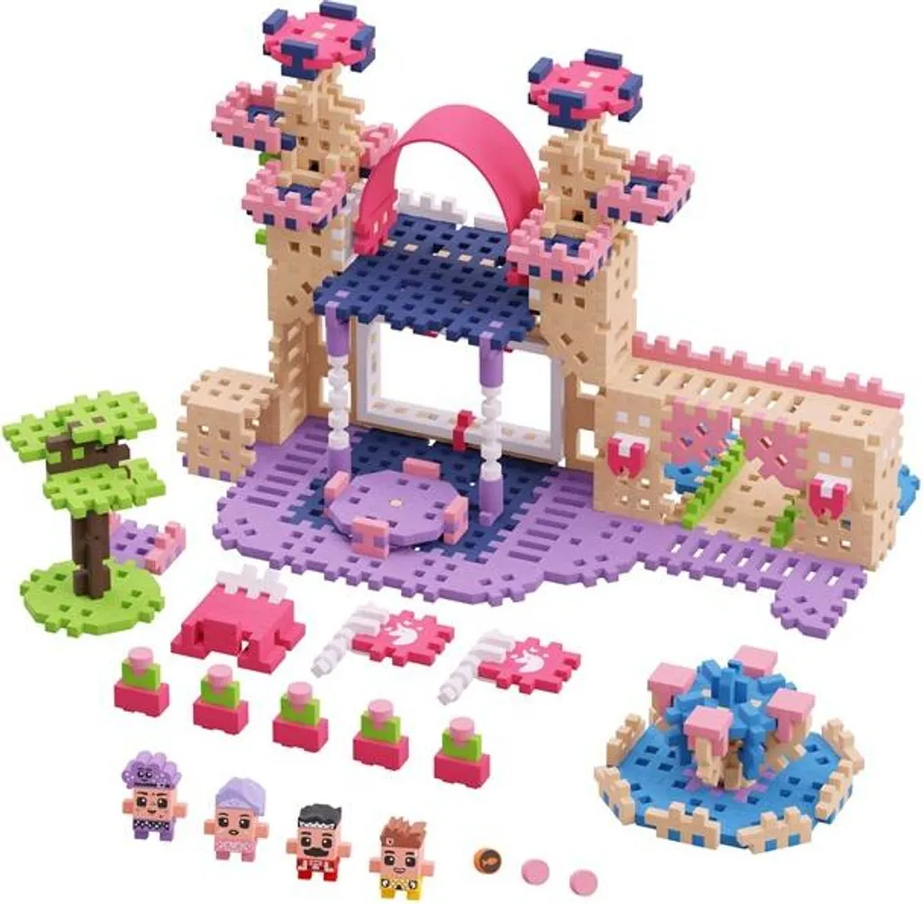 Jeu de construction Mini Waffle Princesse 280 pièces - Blocs souples - 7