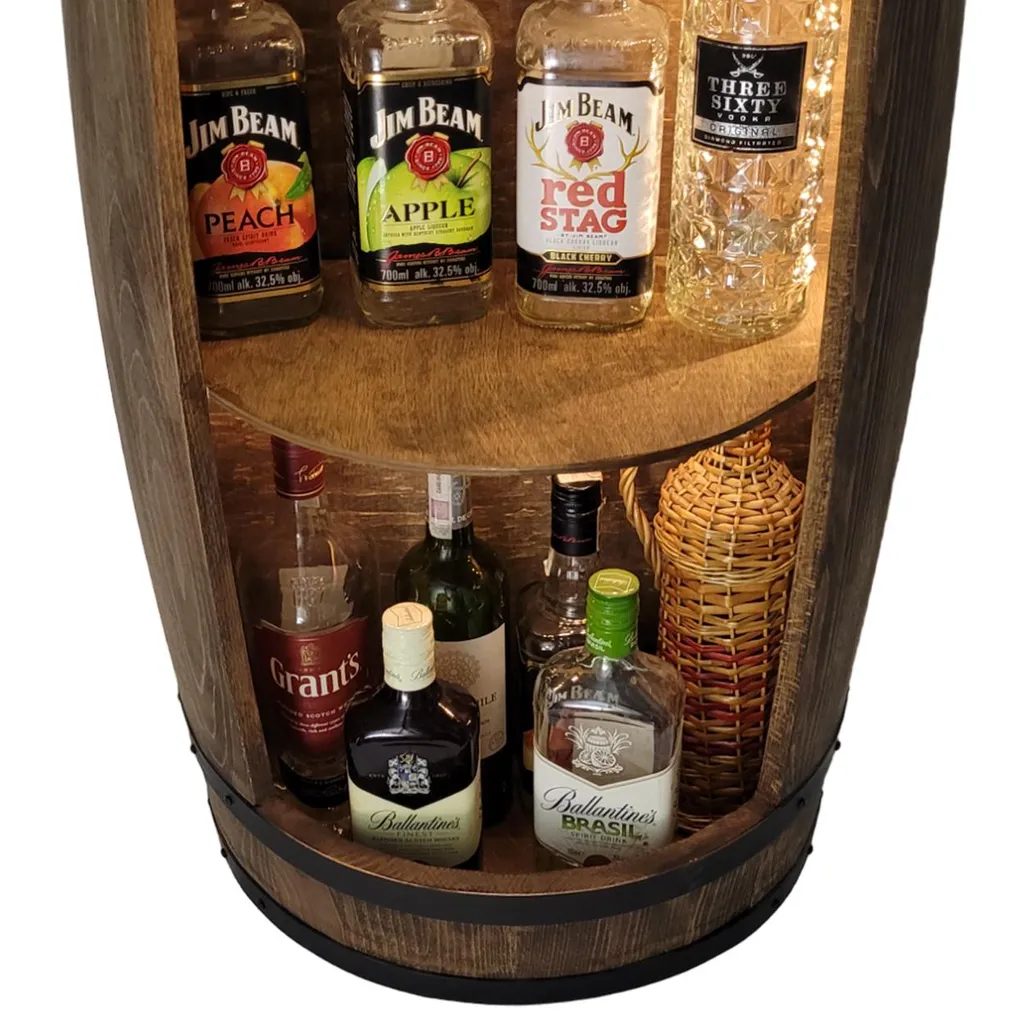 Gagner de l'espace avec ce bar mural LED bois wengé 80 cm compact - 13