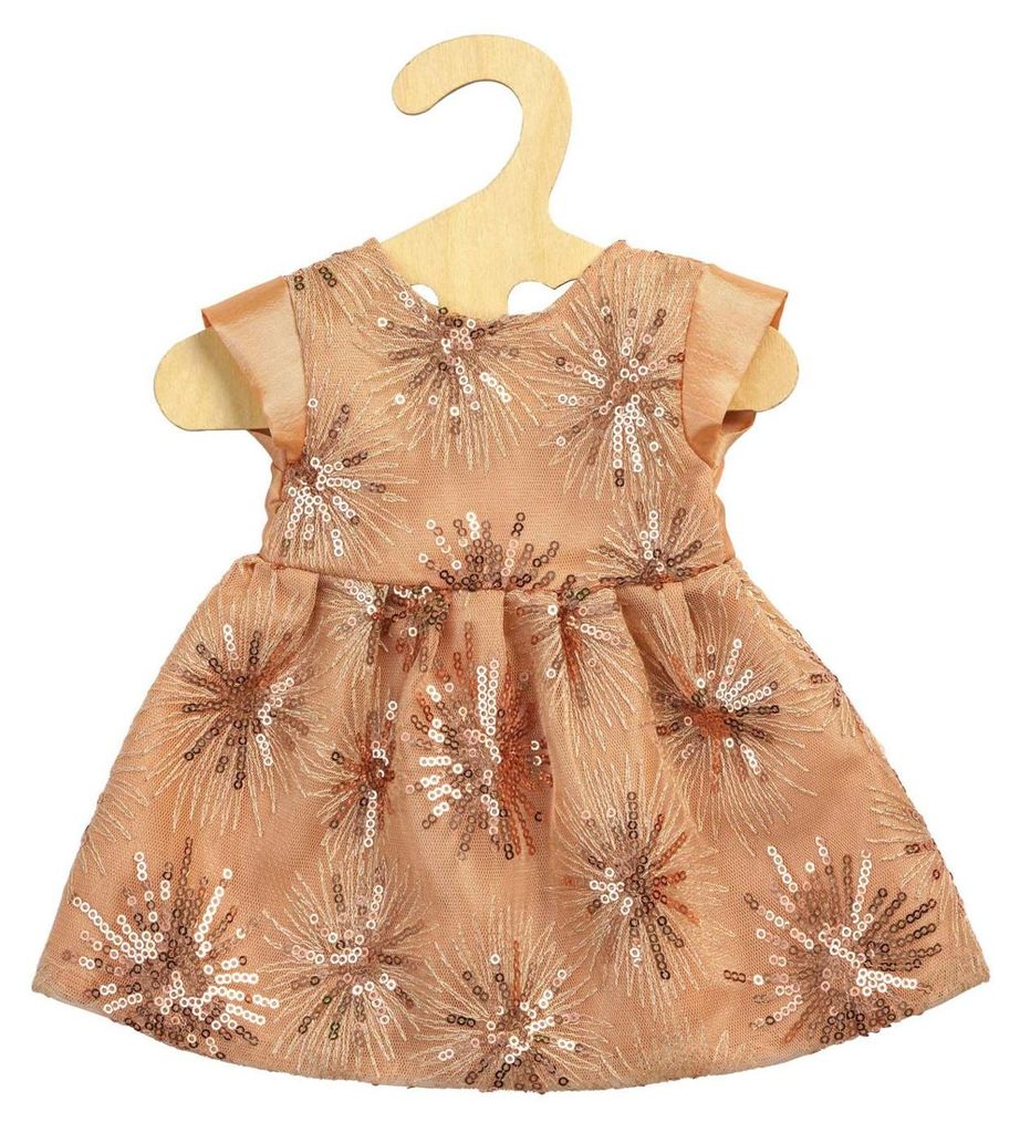 Robe de poupée pailletée Rose Gold, 28-35 cm Image du produit 