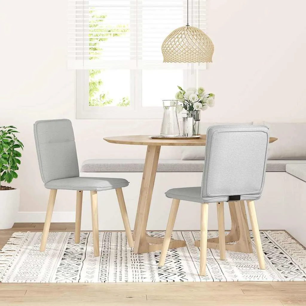 Offerta Sedie Pranzo vidaXL 2 pz | Tessuto Grigio Alta Qualità