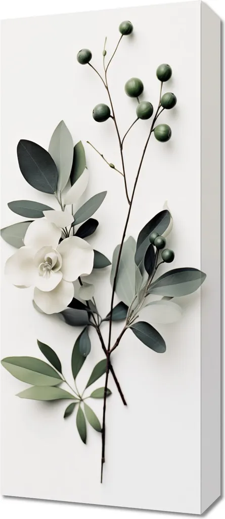 Quadro di Lusso 30x70 Fiore di Carta - Arte Parete Esclusiva