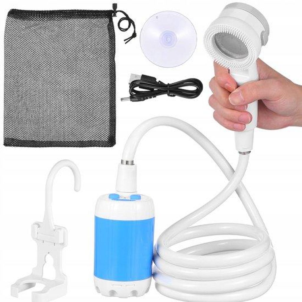 Portable Solar Campingshower - 5000 mAh - Oplaadbare Buitendouche - Draagbare Solar Douche - Voor camper, reizen, autowassen